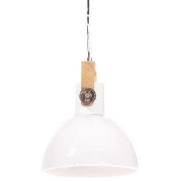 Industrial Hanging Lamp 25W White Round 30cm E27