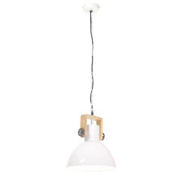 Industrial Hanging Lamp 25W White Round 30cm E27