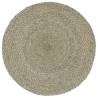 Placemats 6 pcs Plain Grey 38 cm Round Jute - Unique & Handmade