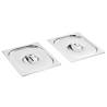 Lids for GN 12 Pan - 2 Pcs Stainless Steel | Hipomarket UK