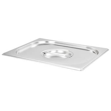 Lids for GN 12 Pan - 2 Pcs Stainless Steel | Hipomarket UK