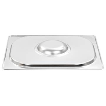 Lids for GN 12 Pan - 2 Pcs Stainless Steel | Hipomarket UK