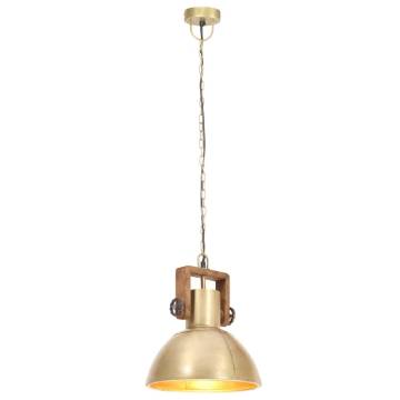 Industrial Hanging Lamp 25W Brass Round 30cm E27 - HipoMarket