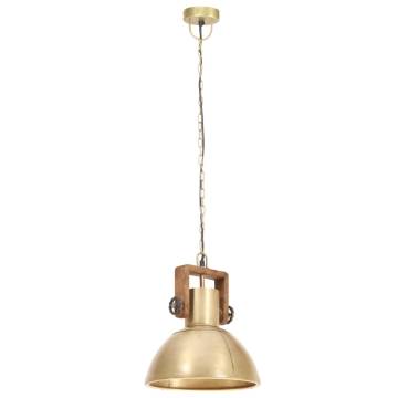 Industrial Hanging Lamp 25W Brass Round 30cm E27 - HipoMarket