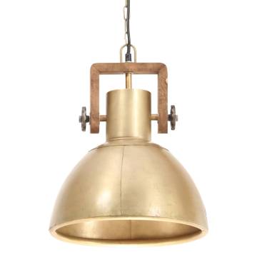 Industrial Hanging Lamp 25W Brass Round 30cm E27 - HipoMarket