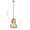 Industrial Hanging Lamp 25W Brass Round 30cm E27 - HipoMarket