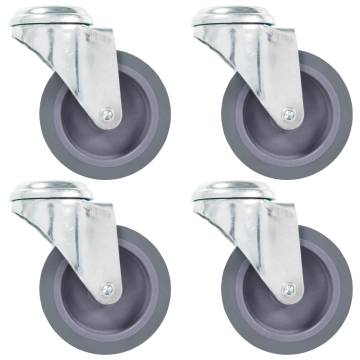 Bolt Hole Swivel Casters 75 mm - Set of 4 for Versatile Use