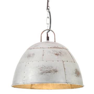 Industrial Vintage Hanging Lamp 25W Silver E27 - 31 cm