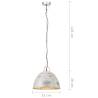 Industrial Vintage Hanging Lamp 25W Silver E27 - 31 cm