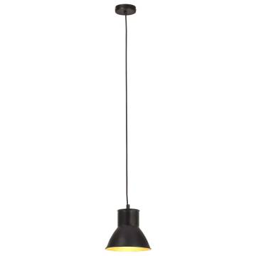 Hanging Lamp 25W Black Round 17cm E27 - Hipomarket