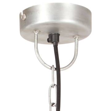 Industrial Hanging Lamp 25W Silver Round 32 cm E27 | HipoMarket