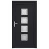 Stylish Anthracite PVC Front Door 98x200 cm - Secure & Durable