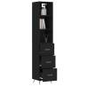 Stylish Highboard Black 34.5x34x180 cm | Hipomarket UK