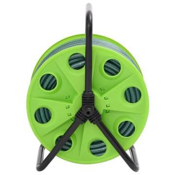 Free Standing Green Hose Reel & Fitting Set - 20m PVC