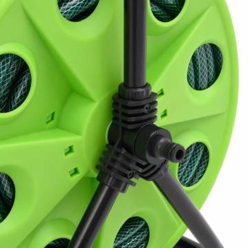 Free Standing Green Hose Reel & Fitting Set - 20m PVC