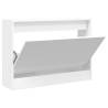 Shoe Cabinet White - Compact Storage Solution 80x21x57cm