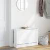 Shoe Cabinet White - Compact Storage Solution 80x21x57cm