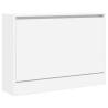 Shoe Cabinet White - Compact Storage Solution 80x21x57cm