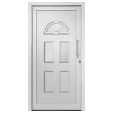 Elegant White Front Door 110x210 cm - Secure & Stylish