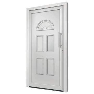 Elegant White Front Door 110x210 cm - Secure & Stylish