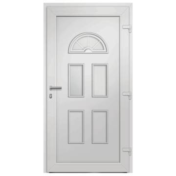 Elegant White Front Door 110x210 cm - Secure & Stylish