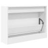 Shoe Cabinet White - Compact Storage Solution 80x21x57cm