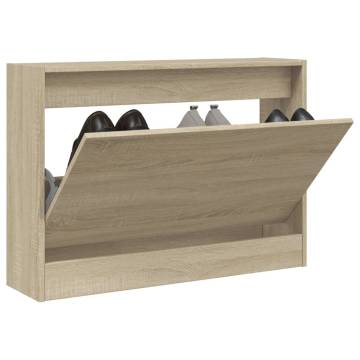 Shoe Cabinet Sonoma Oak 80x21x57 cm - Space-Saving Design