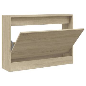 Shoe Cabinet Sonoma Oak 80x21x57 cm - Space-Saving Design