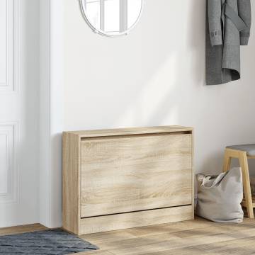 Shoe Cabinet Sonoma Oak 80x21x57 cm - Space-Saving Design