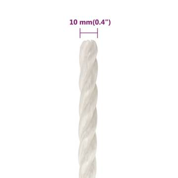 Work Rope White 10mm 250m - Durable Polypropylene Cord