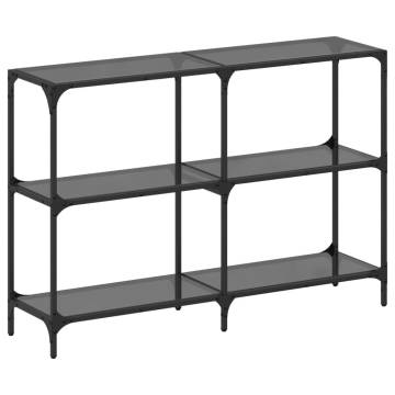 Stylish Console Table with Black Glass Top - HipoMarket