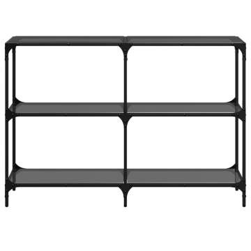 Stylish Console Table with Black Glass Top - HipoMarket