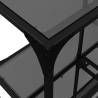 Stylish Console Table with Black Glass Top - HipoMarket