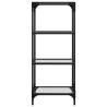 Storage Rack with Transparent Glass Top - 40x30x95 cm Steel