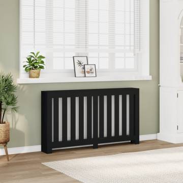 Stylish Black Radiator Cover 149x20x82 cm | HipoMarket