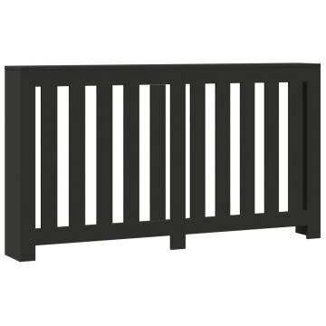 Stylish Black Radiator Cover 149x20x82 cm | HipoMarket