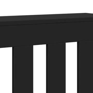 Stylish Black Radiator Cover 149x20x82 cm | HipoMarket