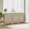  Radiator Cover Sonoma Oak 205x21.5x83.5 cm Engineered Wood Colour sonoma oak Size 205 x 21.5 x 83.5 cm Quantity in Package 1 Design vertical slats 