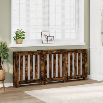 Radiator Cover Smoked Oak 205x21.5x83.5 cm | Stylish & Practical