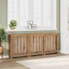  Radiator Cover Artisian Oak 205x21.5x83.5 cm Engineered Wood Colour oak Size 205 x 21.5 x 83.5 cm Quantity in Package 1 Design vertical slats 