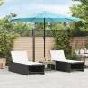 Garden Parasol with Steel Pole - Blue 324x324x247 cm