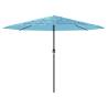 Garden Parasol with Steel Pole - Blue 324x324x247 cm