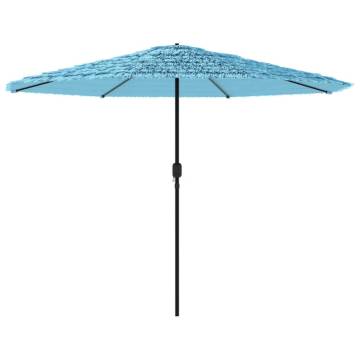 Garden Parasol with Steel Pole - Blue 324x324x247 cm