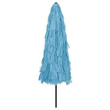 Garden Parasol with Steel Pole - Blue 324x324x247 cm