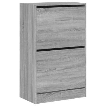 Shoe Cabinet Grey Sonoma 60x34x96.5 cm - Stylish Storage