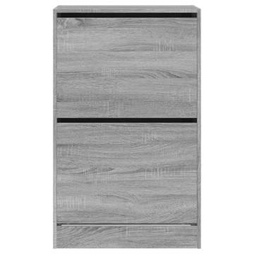 Shoe Cabinet Grey Sonoma 60x34x96.5 cm - Stylish Storage