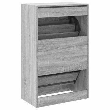 Shoe Cabinet Grey Sonoma 60x34x96.5 cm - Stylish Storage