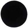 6 Pcs Round Black Cotton Placemats - Unique Handmade Design