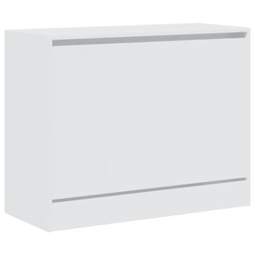 White Shoe Cabinet 80x34x63 cm - Stylish Storage Solution