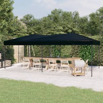 Folding Party Tent Black 3x6 m - Durable & Stylish